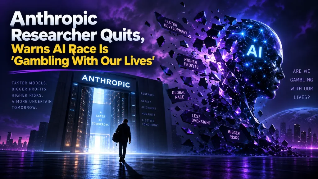 Anthropic Researcher Quits, Warns AI Race Is 'Gambling With Our Lives'